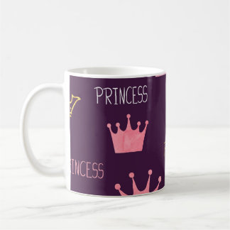 Mug Couronnes princesse : motif parties scintillant aq
