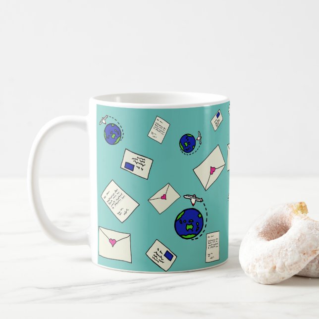 Mug Courrier autour du monde (Avec donut)