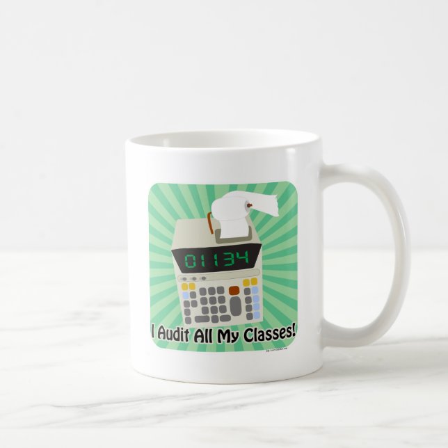Mug Cours de vérification amusant College Dessin d'étu (Droite)