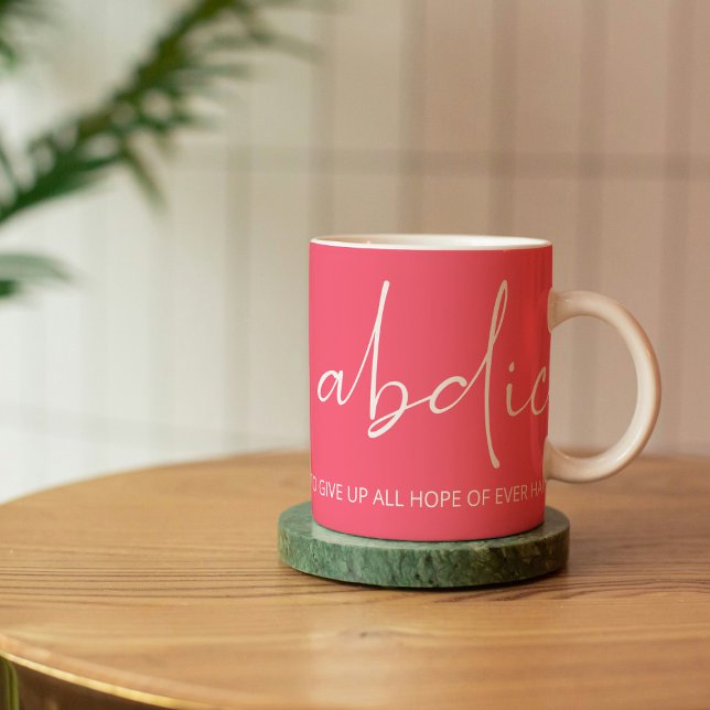 Mug Cours de vie amusante Typographie rose (Créateur téléchargé)