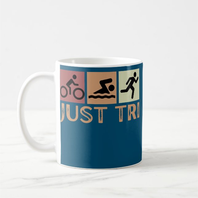 Mug Course à vélo natation Triathlètes Hommes Papa Tri (Gauche)