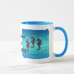 Mug Course bleue d'hippocampe