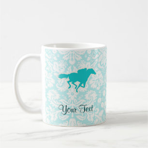 Mug Course de chevaux turquoise