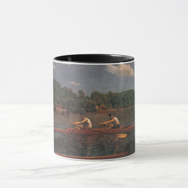 Mug Course en bateau d'aviron sur la rivière (Centre)