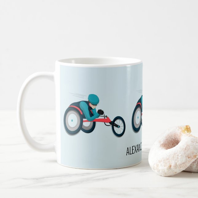 Mug Course en fauteuil roulant (Avec donut)