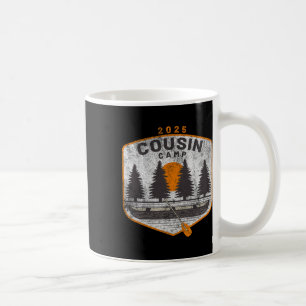 Mug Cousin Camp 2025 Canoë Art Vintage Été Famille C