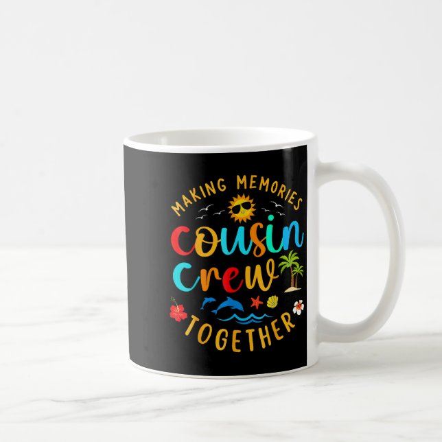 Mug Cousin Crew 2025 Summer Vacation Beach Voyage en f (Droite)