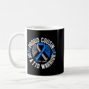 Mug Cousin d'un guerrier T1D Sensibilisation au diabèt