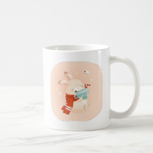 Mug Coussins de lapin de Noël - Festivals dans une cou (Droite)
