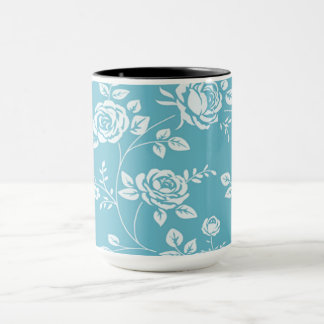 Mug Coutume Color_ de Retro_Maggie-Floral_Maggie Blue*