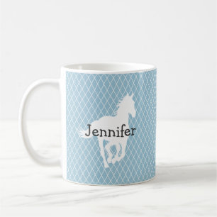 Mug Coutume de motif de diamant de silhouette de