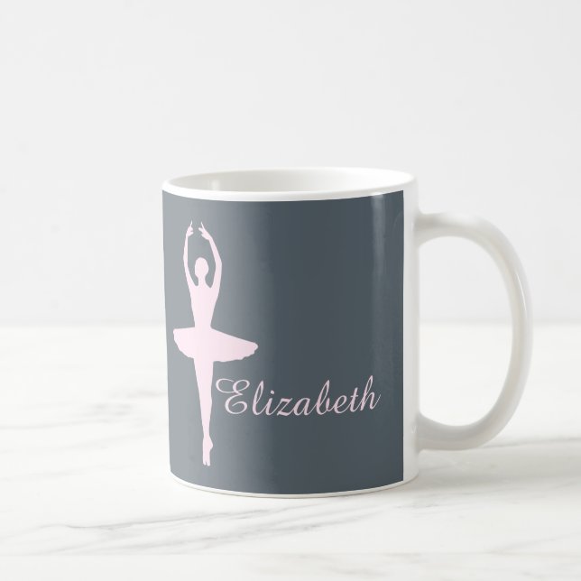 Mug Coutume rose et grise de danseur classique (Droite)