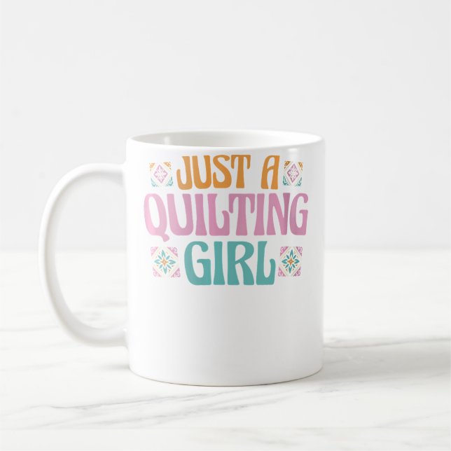 Mug Couture de patchwork féminine - Une simple quilteu (Gauche)