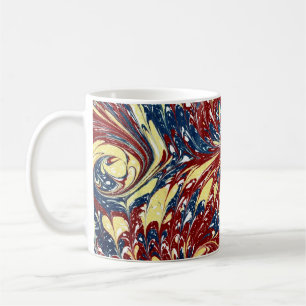 Mug Couvercle en papier marbré victorien coloré