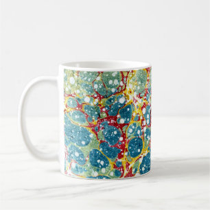 Mug Couvercle en papier marbré victorien coloré