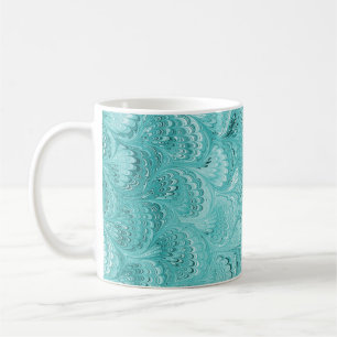 Mug Couvercle en papier marbré victorien coloré