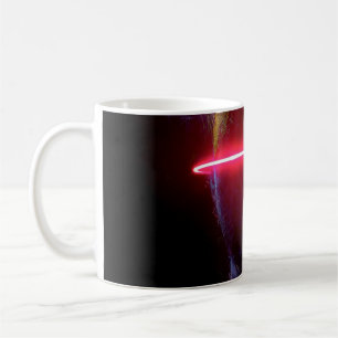 Mug Couvercle noir kaléidoscope abstrait
