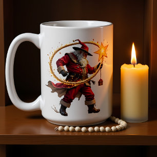 Mug Cow-boy Santa au Lasso Tournoyant