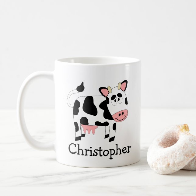 Mug Cow Design Personalised (Avec donut)