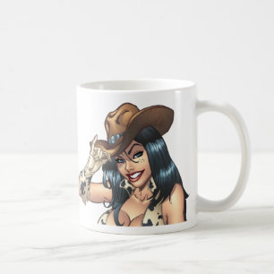 Mug Cow-girl inclinant son illustration de casquette