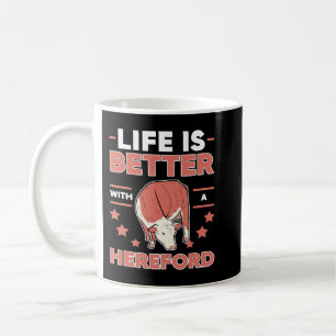 Mug Cow Mooey Life is better with a Hereford Cow 183 C