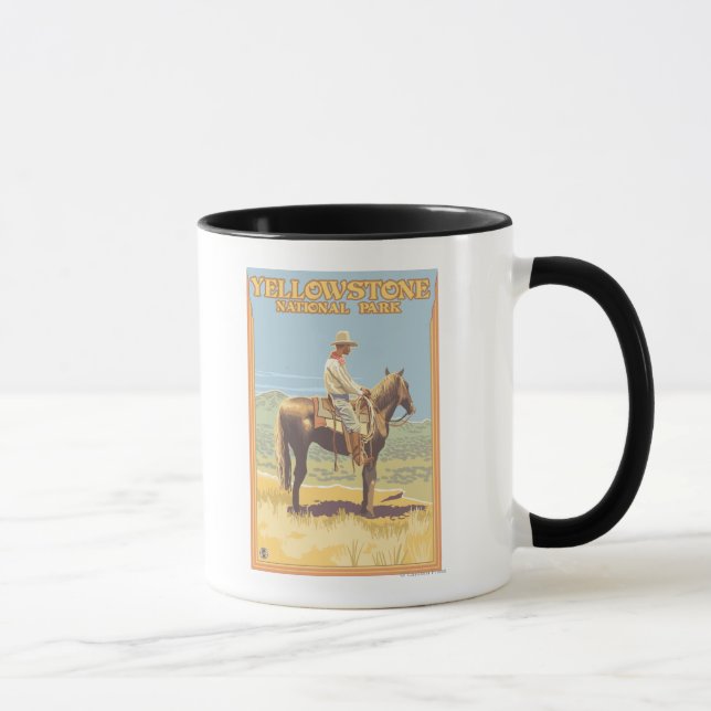Mug Cowboy à cheval - Yellowstone National (Droite)