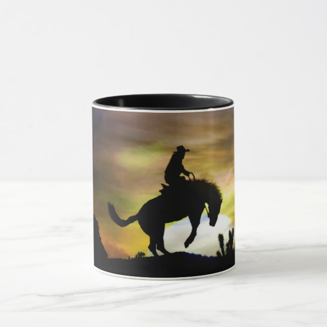 Mug Cowboy Bronc Rider Bucse Horse (Centre)