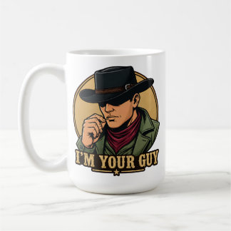 Mug Cowboy Casquette Noire Rétro Je Suis Ton Homme