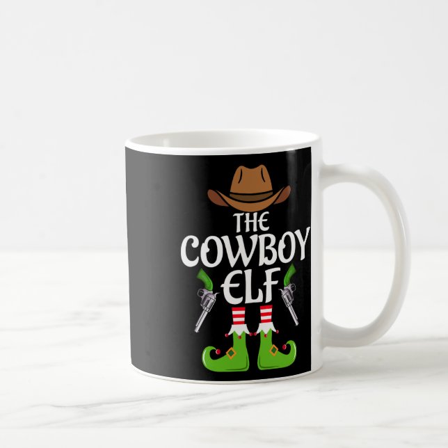 Mug Cowboy Elf Matching Family Group Christmas Party X (Droite)