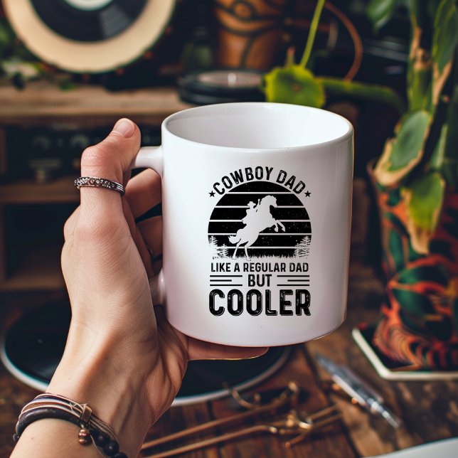 Mug Cowboy Papa Comme un papa ordinaire Mais un cowboy (Créateur téléchargé)