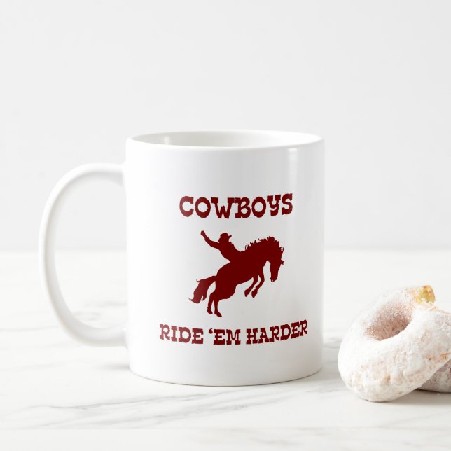 Mug Cowboys Ride ‘Em Harder (Avec donut)