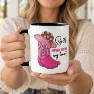 Mug Cowgirl occidentale bottes roses country line danc