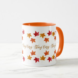 Mug Cozy automne & feuilles d'automne rustique