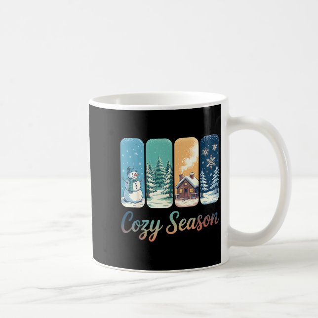 Mug Cozy Season Winter Wonderland Cabin Snowman Snowfl (Droite)