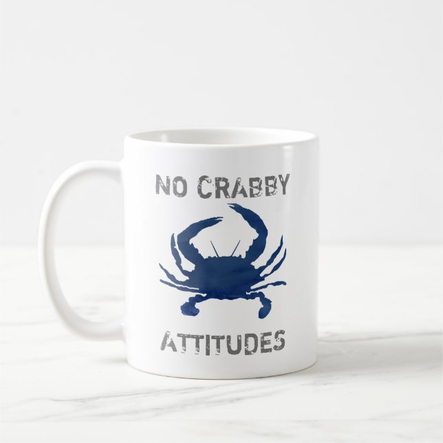 Mug Crabe Bleu Aucune attitude du crabe (Gauche)