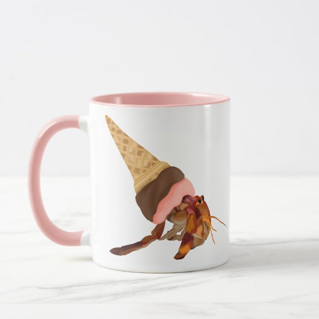 Mug Crabe mignonne Hermite Avec Coquille De Cône De Cr (Gauche)