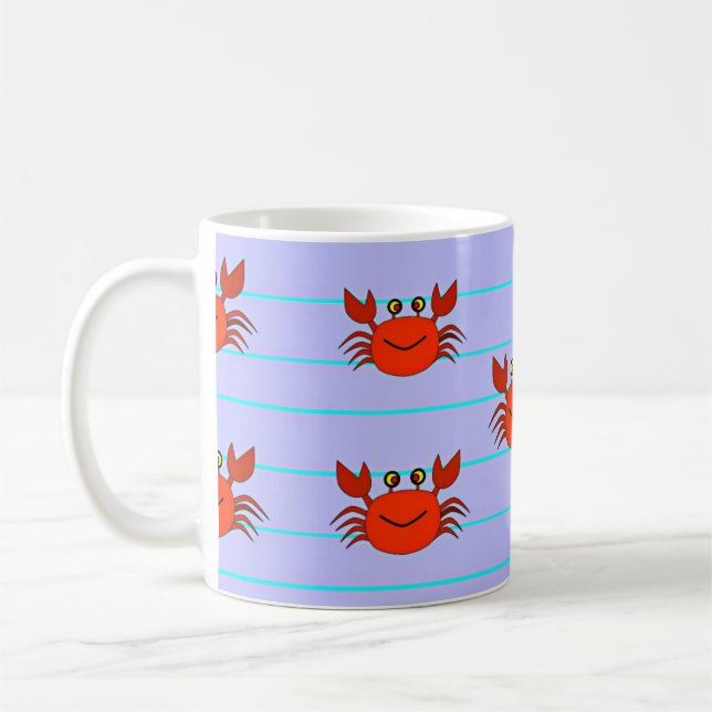 Mug Crabes rouges sur bandes (Gauche)
