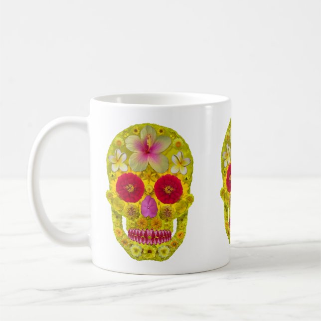 Mug Crâne à fleurs 8 (Gauche)
