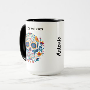 Mug Crâne à sucre coloré Dia de los Muertos