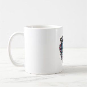 Mug Crâne Cyber Liberté Patriotique Futur Cyberpunk Gr