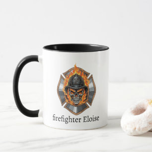 Mug Crâne de pompier personnalisé