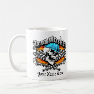 Mug Crâne de serrurier et clés croisées flamber