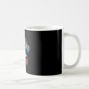 Mug Crâne de sucre floral Jour des morts Dia De Muerto