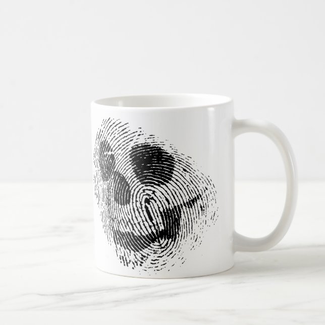 Mug Crâne d'empreinte digitale (Droite)