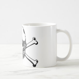 Mug Crâne et joueur de football d'os de croix