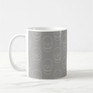 Mug Crâne - Gris fantôme et Blanc osseux