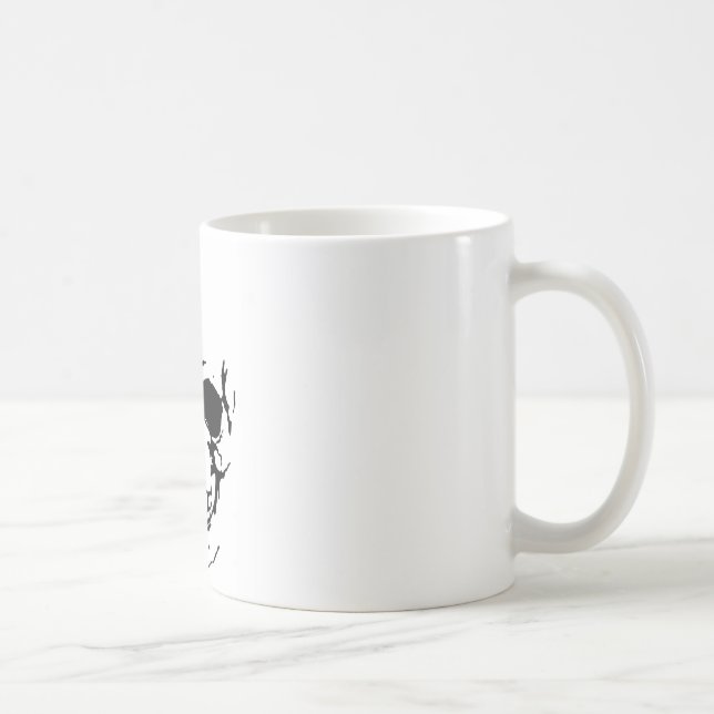 Mug Crâne - Noir & Blanc Métal Imaginaire Art (Droite)