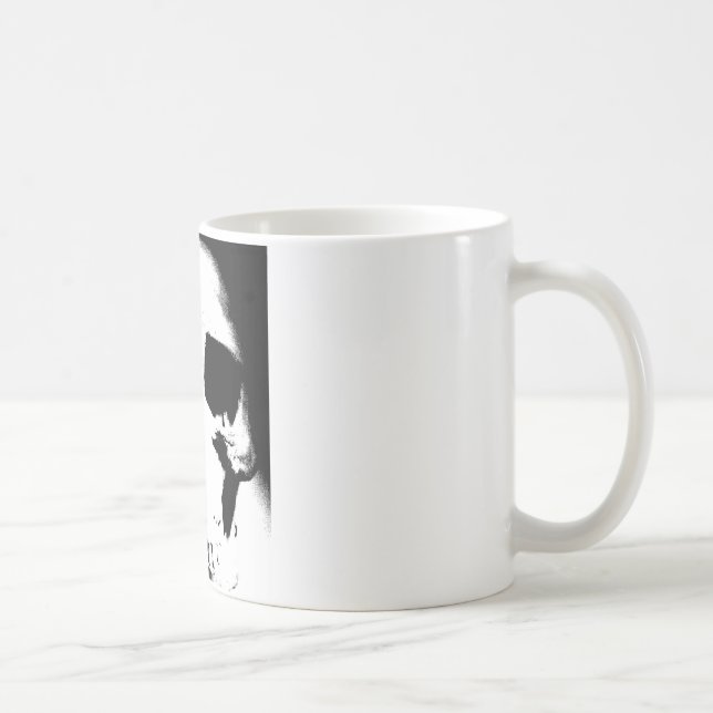Mug Crâne noir et blanc (Droite)