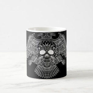 Mug Crâne symétrique avec des armes à feu et des