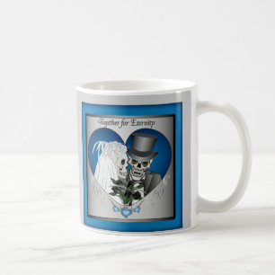 Mug Crânes de mariage - bleu